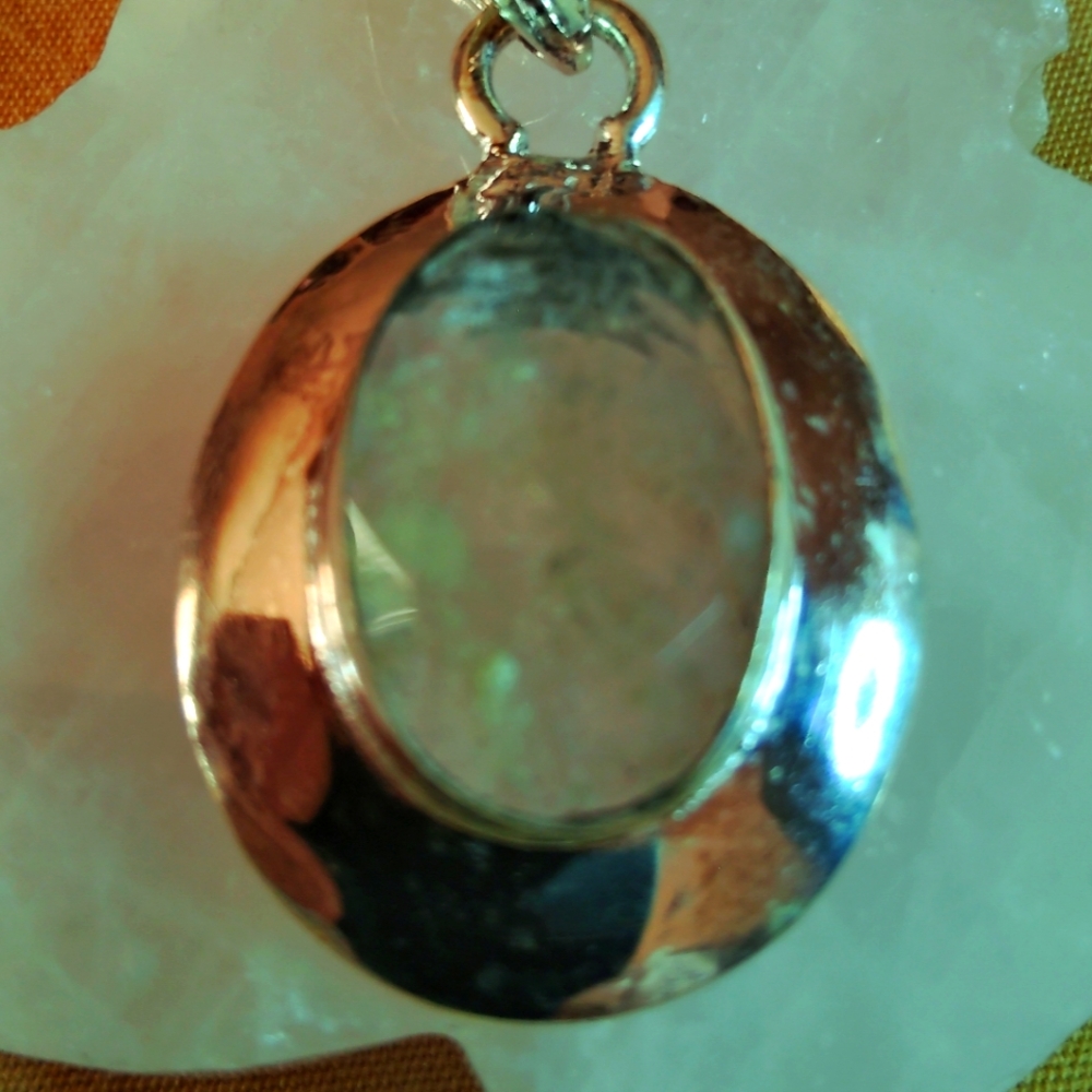 📌LOWEST PRICE AVAIL.🛑ELEGANT LEMON QUARTZ PENDANT. BALI STERLING.  18"- CHAIN.